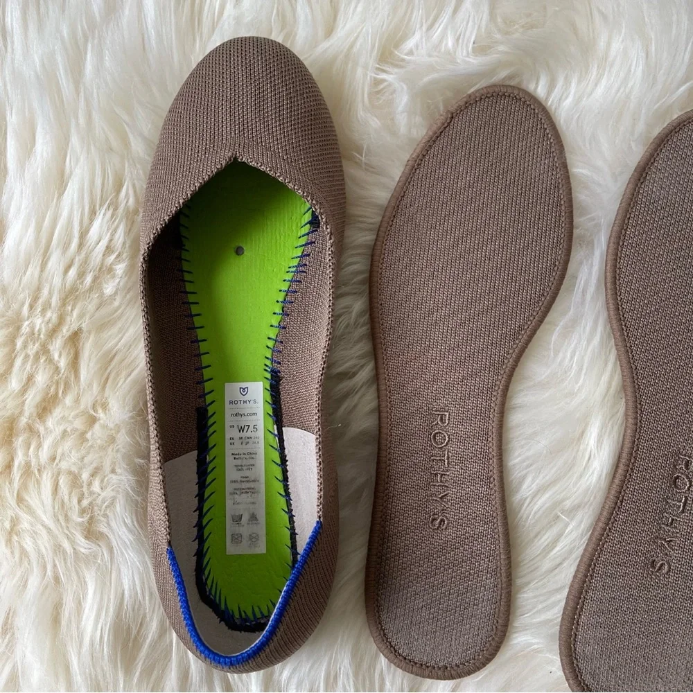 Rothy's The Flat Portobello Brown Women’s Flats Size 7.5 - Picture 5 of 9